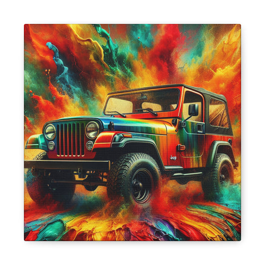 Jeep Wrangler Artwork - High Quality Canva Painting - Perfect for Off-Roading Lovers and Wall Décor