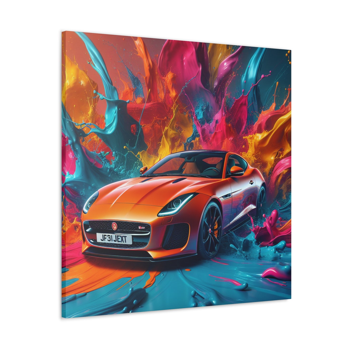 Jaguar F-Type Canva Painting - Wall Art, Home Decor, Unique Gift, Exclusive Car Art, High Quality Print, Automobile Enthusiast, Collector's Item