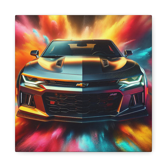 Chevrolet Camaro Canva Painting, Unique Wall Art, Automotive Decor, Classic Car Print, Gift for Car Enthusiasts and Vintage Lovers, Home Decor