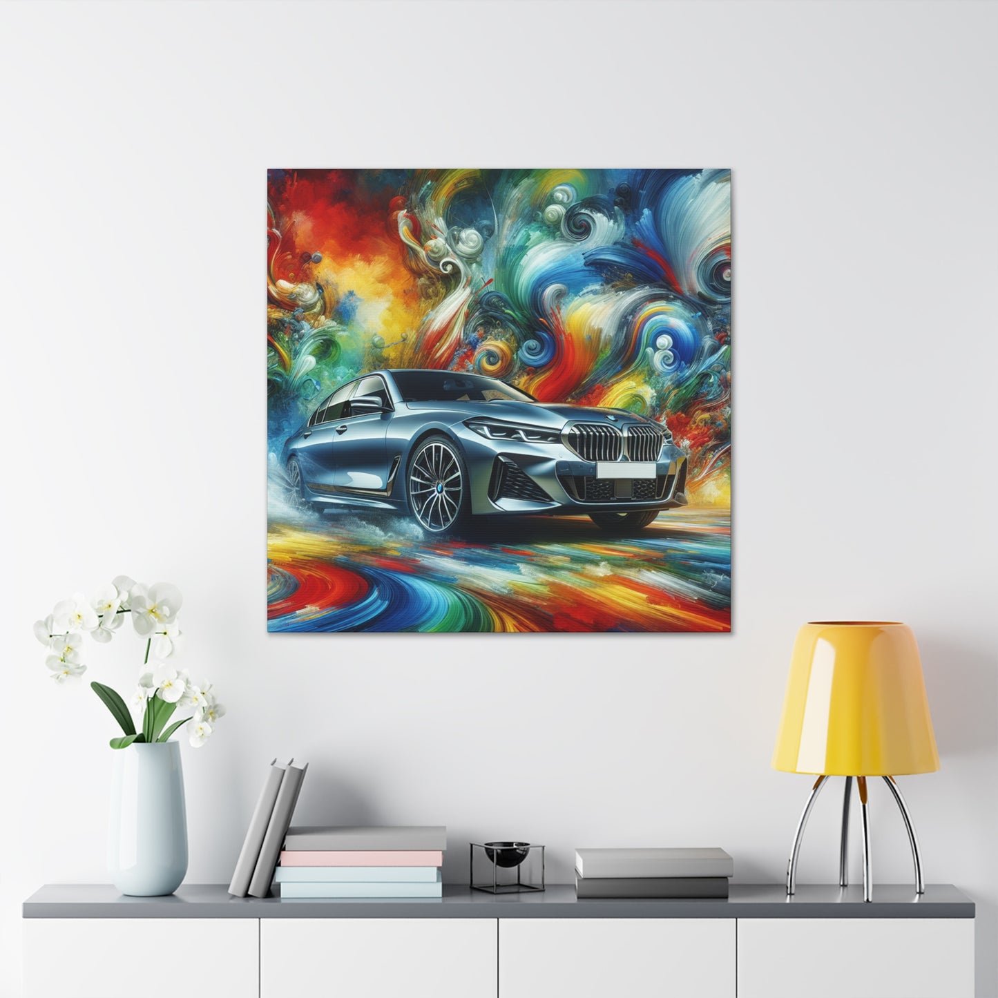 Premium BMW Canva Painting, High-Quality Car Wall Art, Perfect Gift for Car Enthusiasts and BMW Lovers, Home and Office Decor