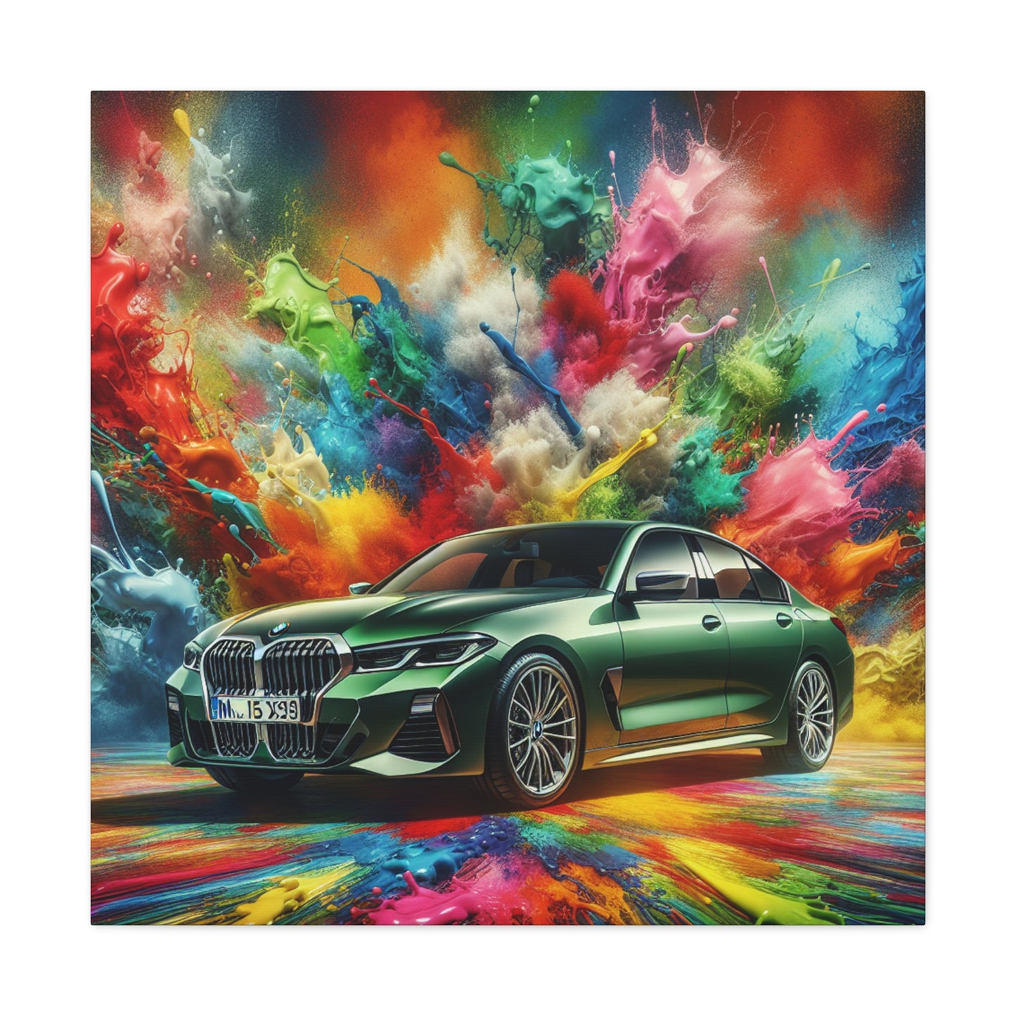 BMW Ultimate Driving Machine Wall Art - High Quality Premium Luxury Car Canva Painting Perfect for Office, Home, Decoration Gift