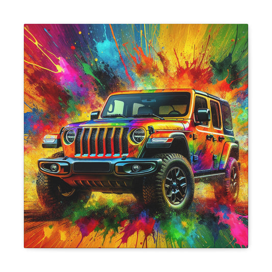 Jeep Wrangler Canva, Car Wall Art, Vehicle Canvas Print, Automotive Home Decor, Offroad Lover Gift, Quality Car Paintings, Unique Artwork