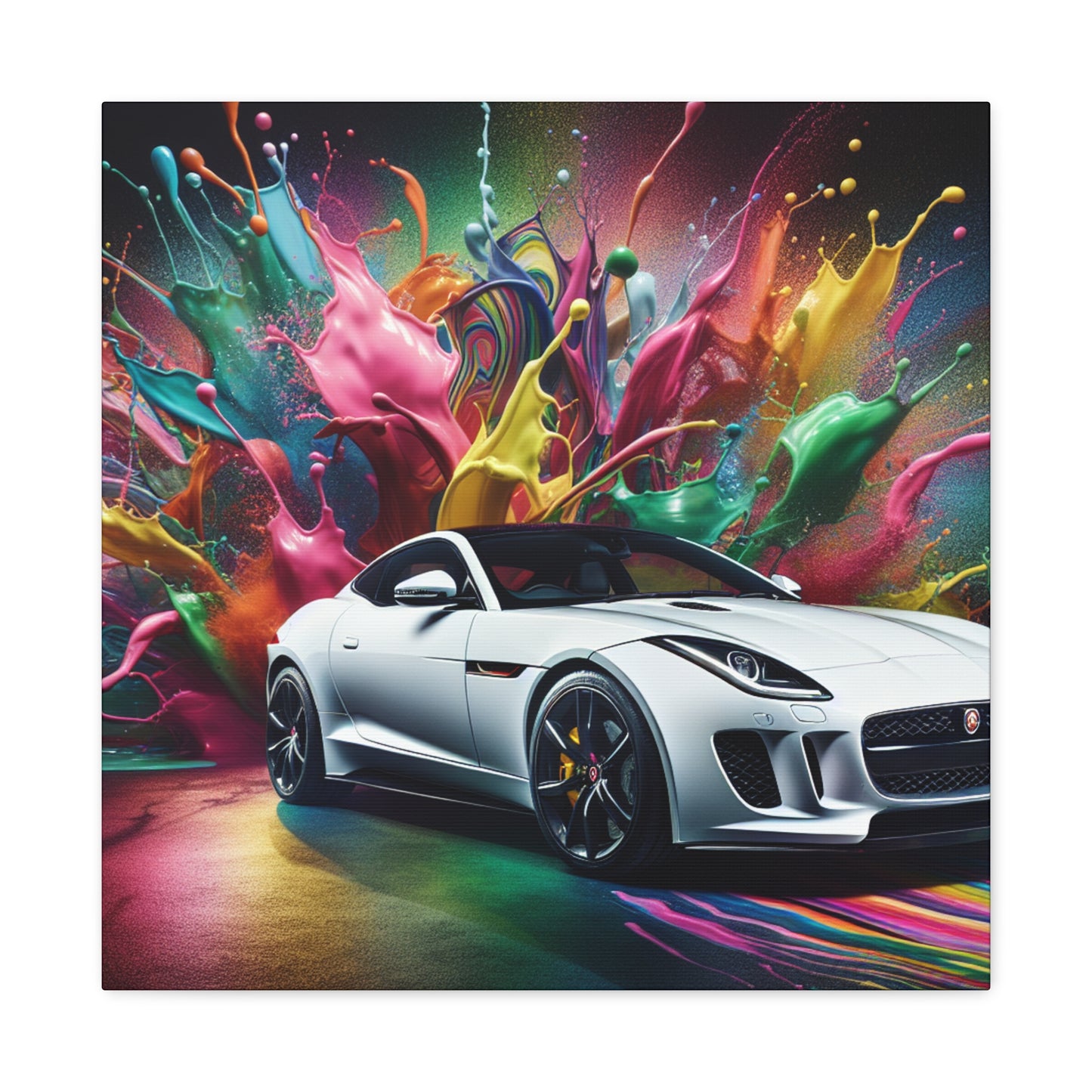 Modern Jaguar F-Type Canva Painting, Perfect Home Decor, Wall Art, Luxury Car Enthusiast Gift, Unique Living Room and Office Decoration