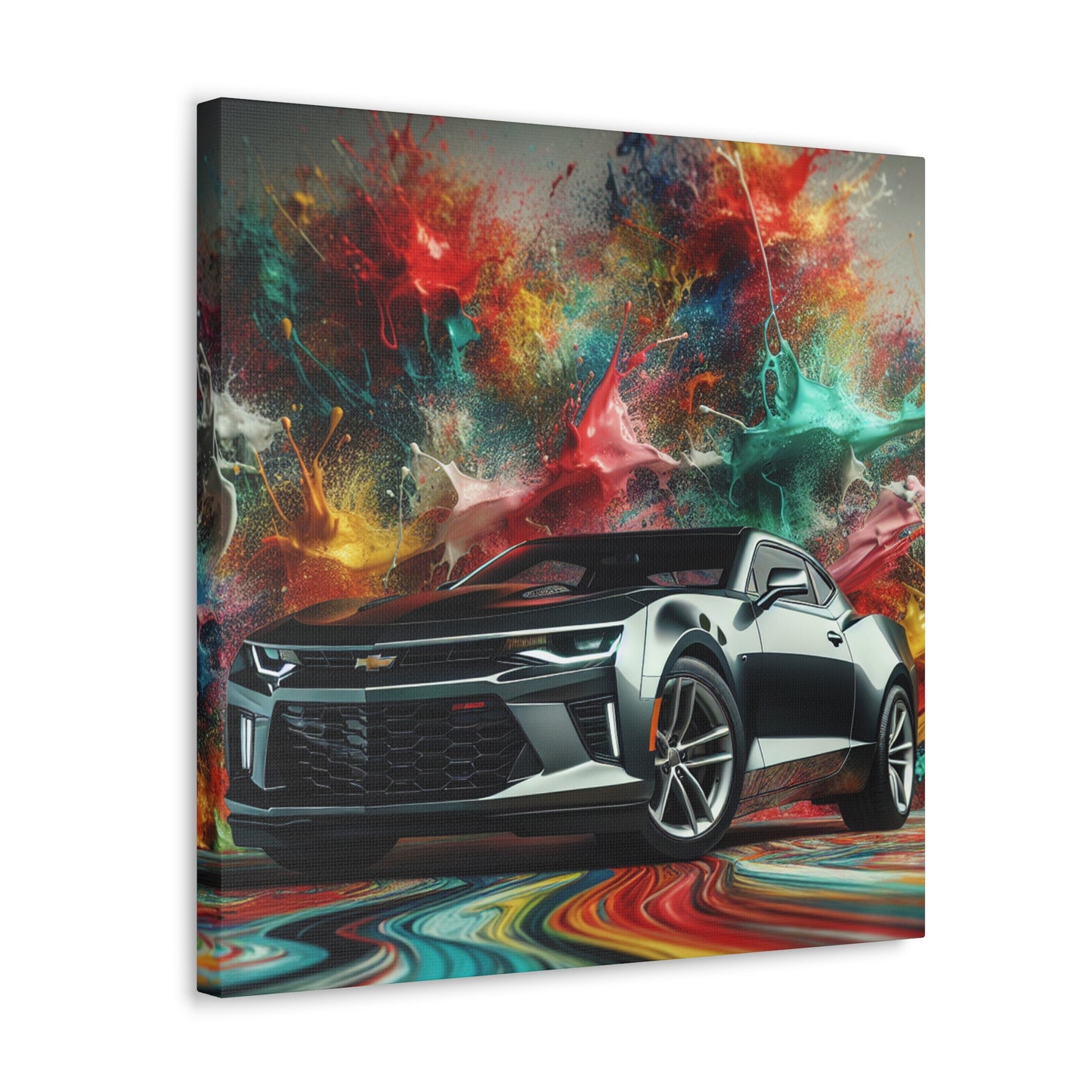 Chevrolet Camaro Wall Art, Vintage Car Canva Painting, Classic Auto Decor, Unique Garage Art, Collectors Camaro Print, Man Cave Essential