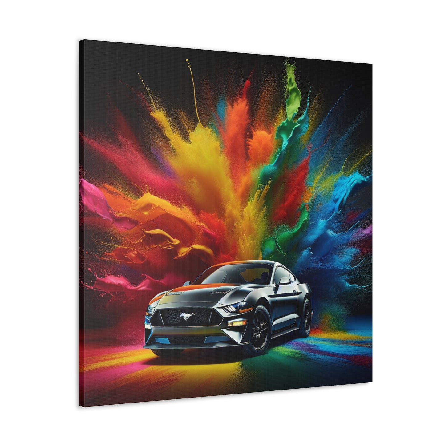 Ford Mustang Vintage Car Canva Painting - Unique Garage Decor, Perfect Gift for Car Lovers and Collectors, Wall Art Home Decor