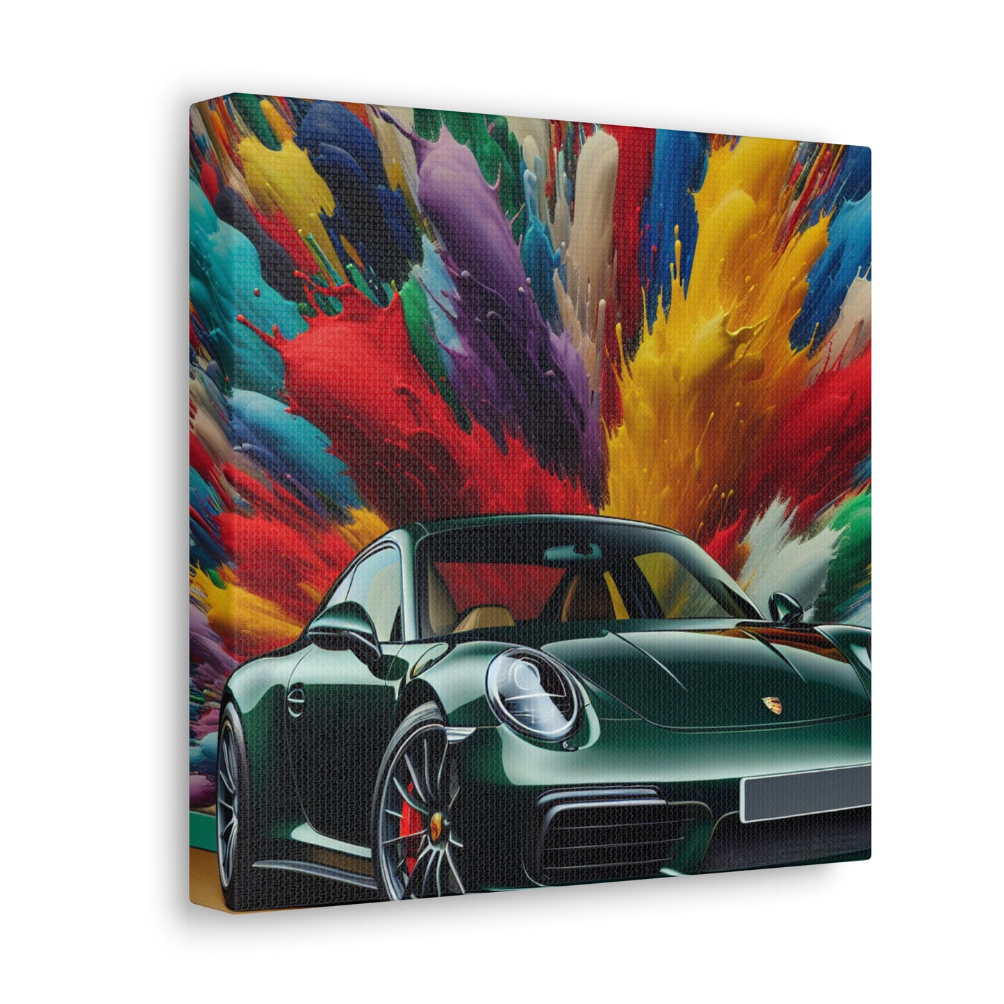 Porsche 911 Canva Painting, Luxury Sports Car Wall Art, Car Lovers Gift, Garage Decor, Man Cave Accessory, Automotive Fine Art Print