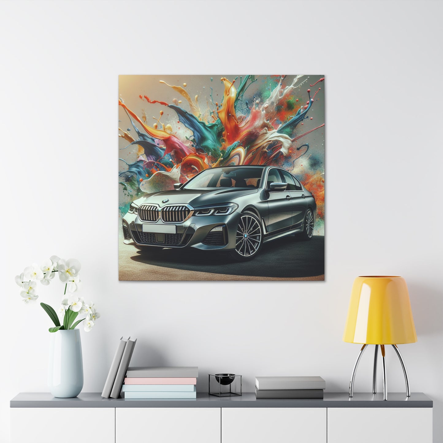 Luxury BMW Car Wall Art, High-Quality Modern Canvas Painting, Home Decor and Gift, Auto Enthusiast, Car Lover Decor, BMW Art, Original Design