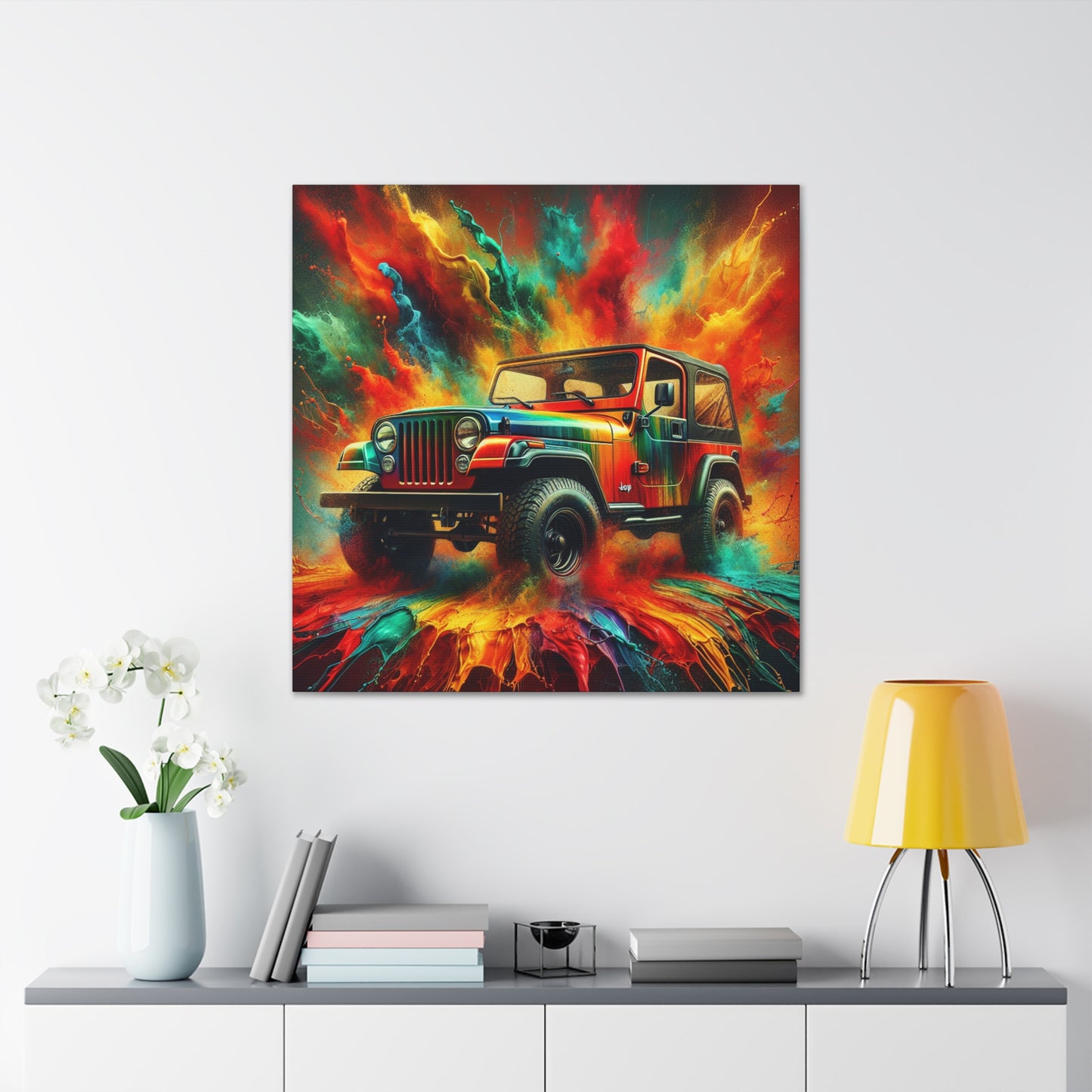 Jeep Wrangler Artwork - High Quality Canva Painting - Perfect for Off-Roading Lovers and Wall Décor