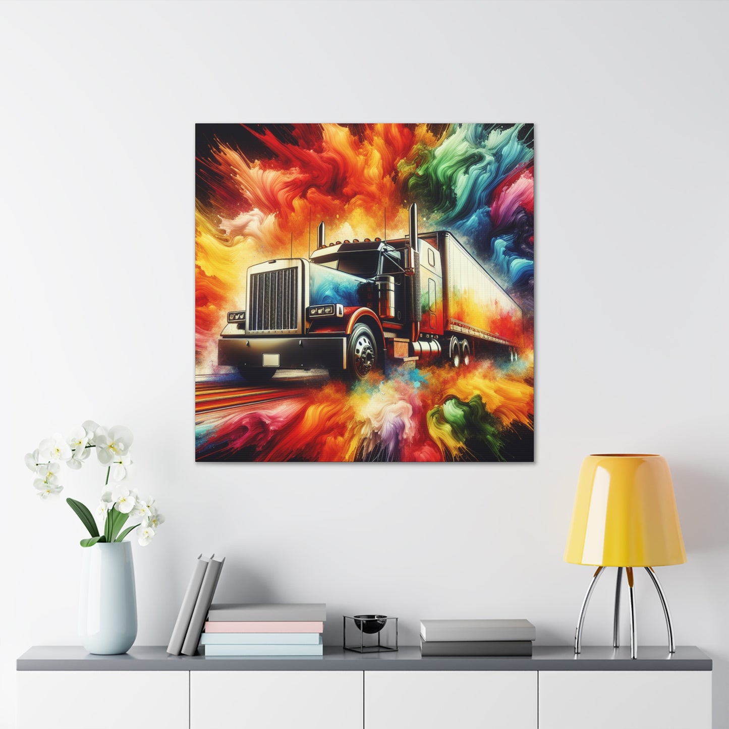 Vintage Truck Canva Painting, Rustic Home Decor, Wall Art, Gift for Truck Lovers, Car Enthusiast, Unique Prime Quality, Fast Delivery