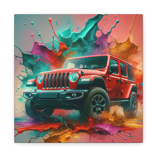Jeep Wrangler Canva Painting, Wall Art Decor, Modern Car Artwork, High Quality Prints, Perfect Gift for Car Lovers and Jeep Enthusiasts