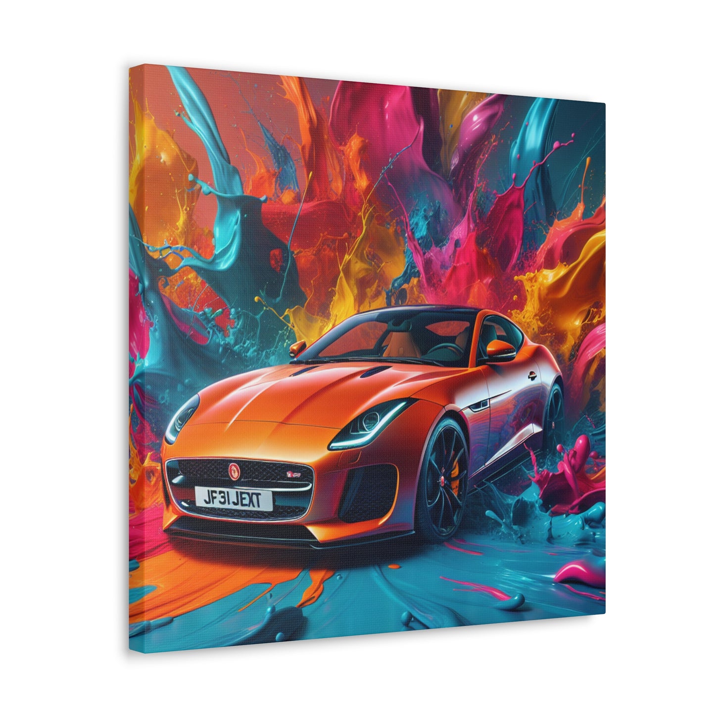 Jaguar F-Type Canva Painting - Wall Art, Home Decor, Unique Gift, Exclusive Car Art, High Quality Print, Automobile Enthusiast, Collector's Item