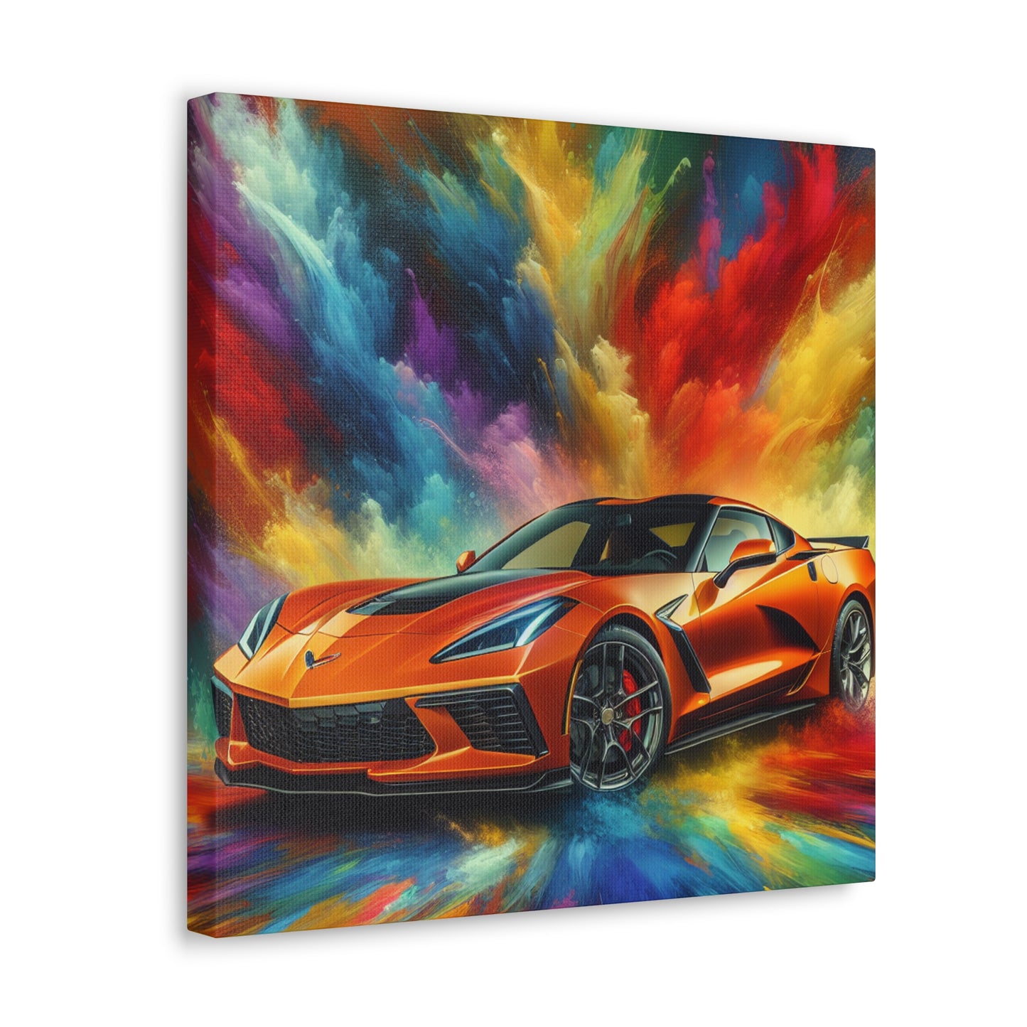 Chevrolet Corvette Wall Art - Large Canva Painting, Home Decor, Classic Car Enthusiast Gift, High Quality Print, Vintage and Modern Styles