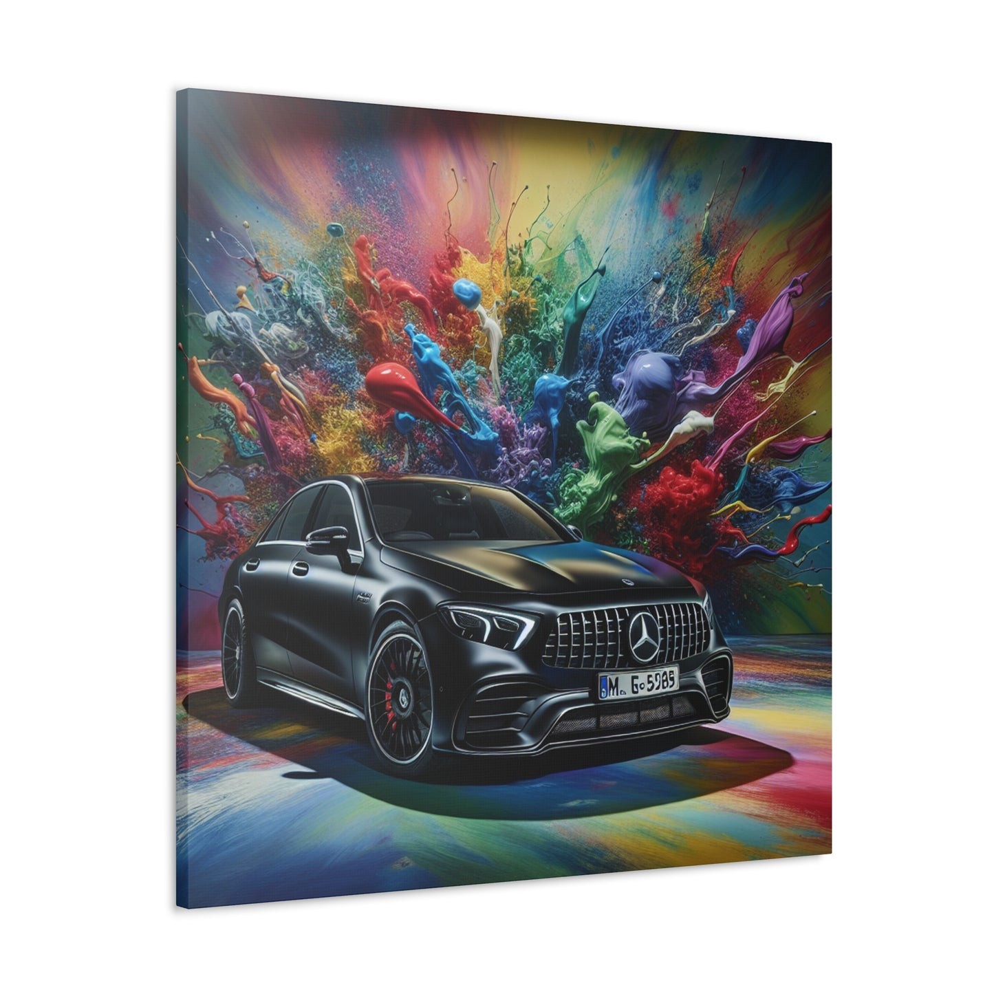 Mercedes AMG Wall Art - Luxury Car Canva Painting, Garage Decor, Home Office Artwork, Auto Enthusiast Gift, Racing Car Print