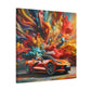 Chevrolet Corvette Canva Wall Art, Unique Car Design, Handmade Home Decor, Perfect Gift for Car Enthusiast, Quality Canvas Painting