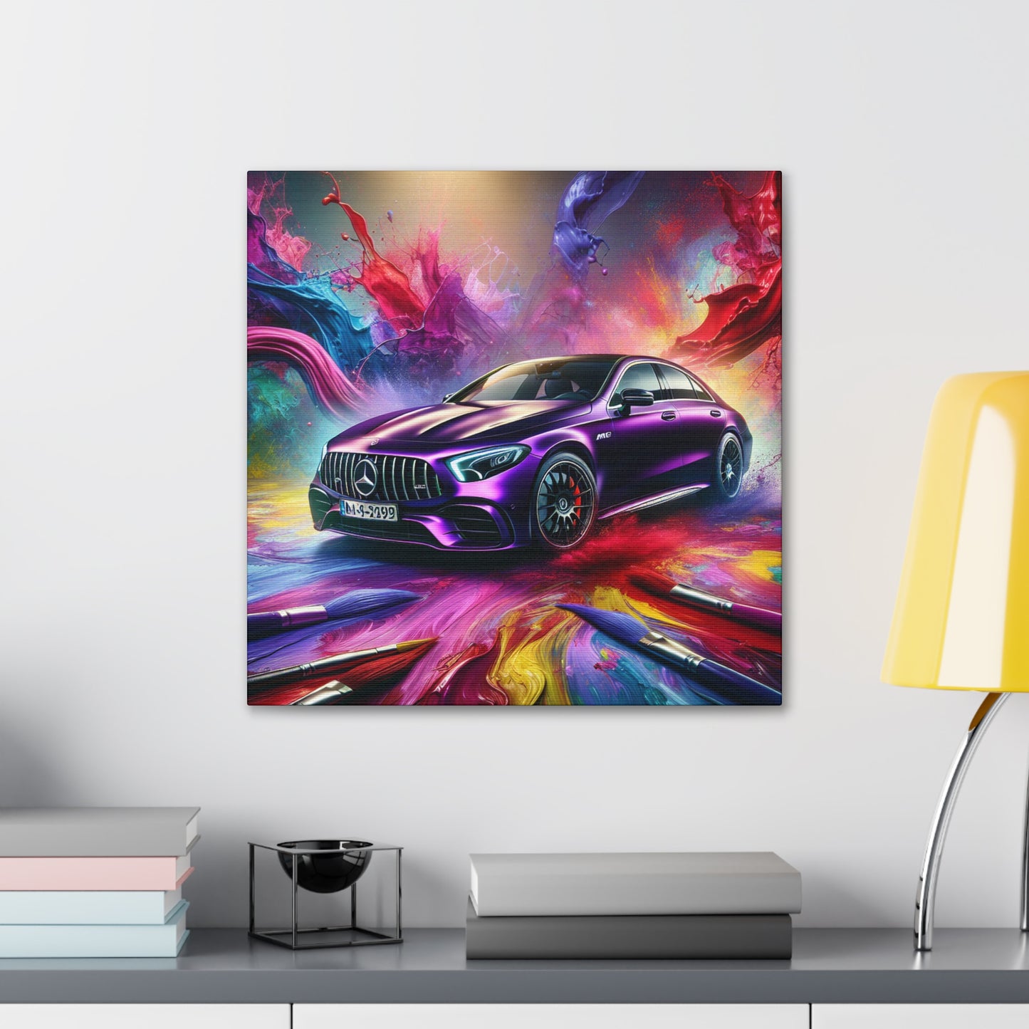 Mercedes AMG Canva Painting, Luxury Car Wall Art, High Quality Print, Gift for Car Lovers and Enthusiasts, Home Decor Piece