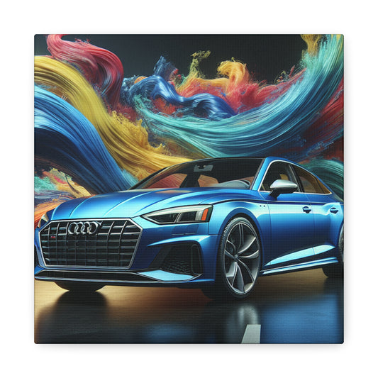 Audi A5 Canva Painting - Unique Handmade Wall Art for Car Enthusiasts, Perfect Gift for Audi Lovers