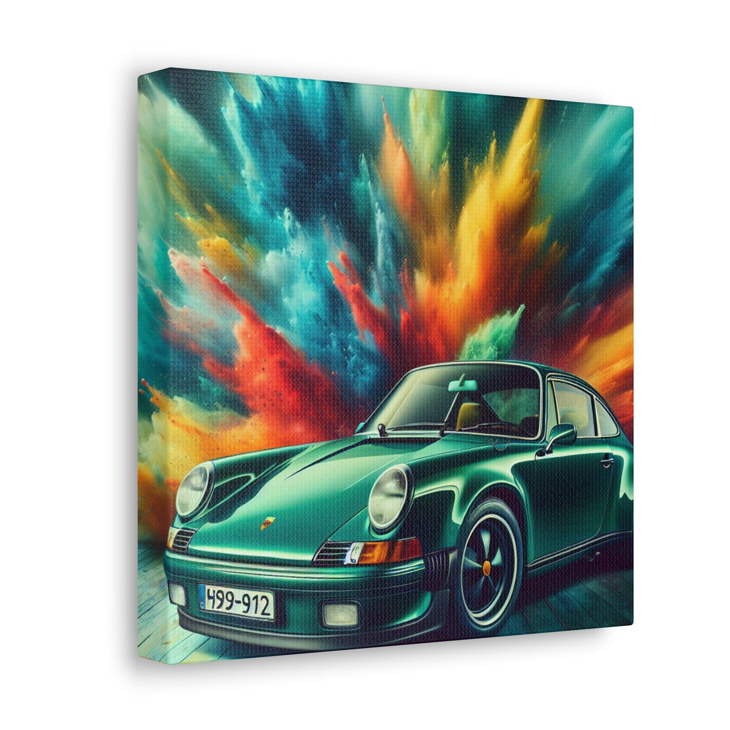 Classic Porsche 911 Art, Luxurious Vintage Car Wall Decor, Premium Quality Canva Painting, Perfect Gift for Car and Art Enthusiasts