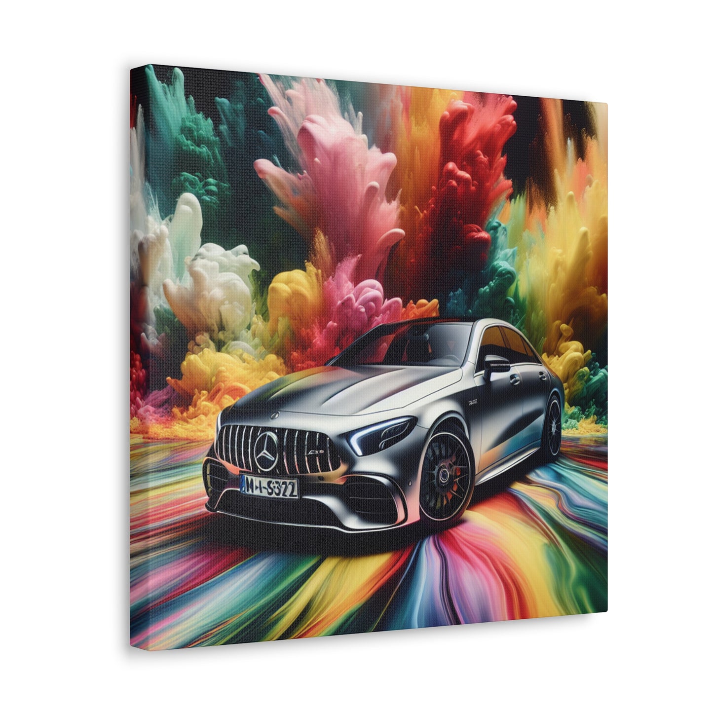 Mercedes AMG Car Wall Art Canva, Handmade Classic Car Painting, Perfect for Home and Office Decor, Unique Car Lovers' Gift