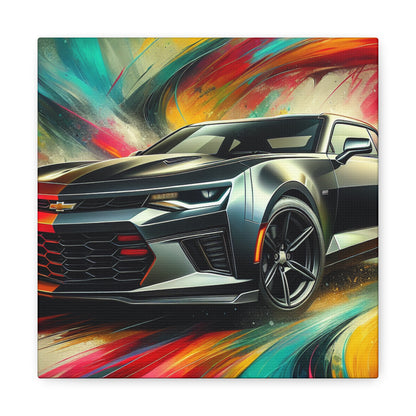 Chevrolet Camaro Canva Painting, Muscle Car Art, Perfect Gift for Car Lover, High Quality Wall Decor, Stylish Home and Office Decoration