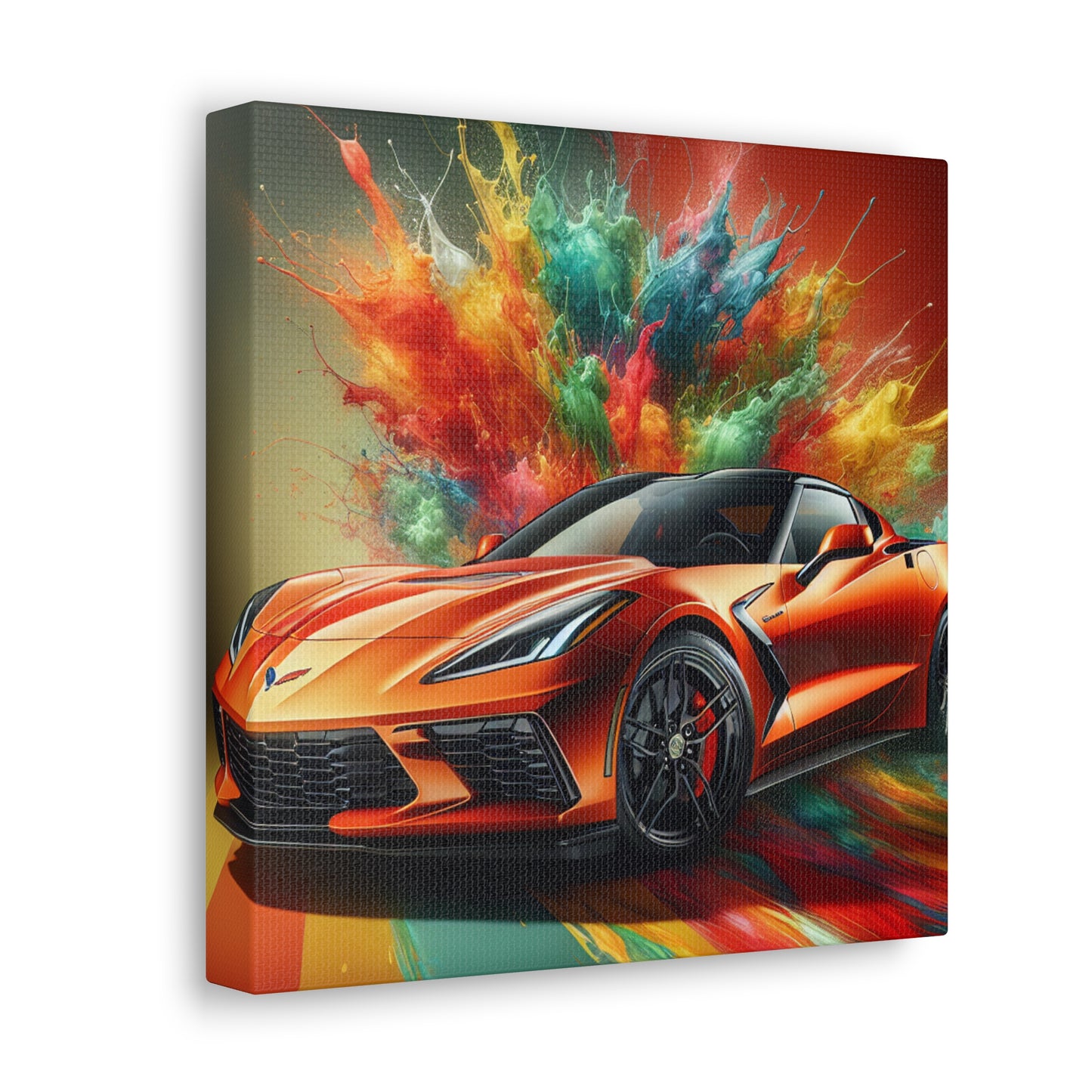 Chevrolet Corvette Wall Art, Large Canvas Print, Luxury Car Painting, Home and Office Décor, Perfect Gift for Car Lovers