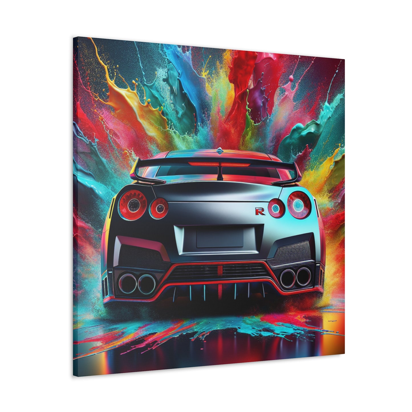 Nissan GT-R Wall Art, High-Quality Car Canva Painting, Home Decor, Man Cave Essential, Performance Car Artwork, Gift for Car Lovers