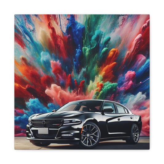 Dodge Charger Canva Painting, Modern Car Wall Art, High Quality Print, Gift for Car Enthusiasts and Dodge Lovers, Room Decor, Garage Art