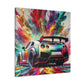 Nissan GT-R Handmade Canva Painting - Perfect for Car Lovers, Unique Wall Decor, Automotive Artwork, Contemporary Home Office Decor