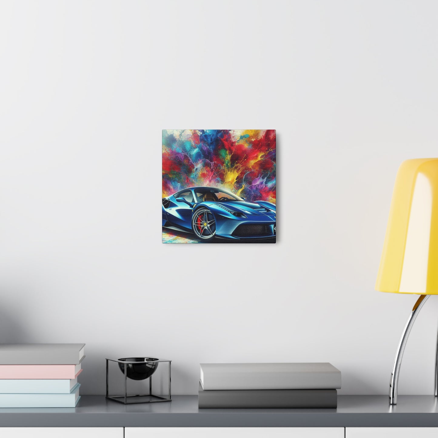 Luxury Ferrari Canva Painting - Unique Classic Car Artwork, Premium Wall Decor for Car Enthusiast, Exclusive Gift, Racing and Auto Lovers