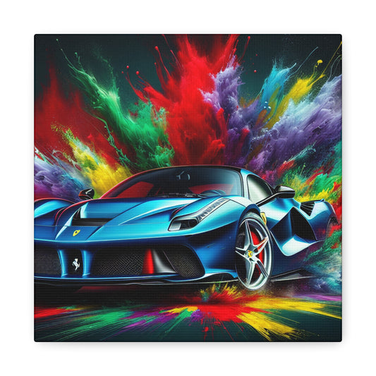 Ferrari Wall Art Canva Painting - Stunning Red Car Print, Luxury Sports Auto Bedroom Decor, Collector's Artwork for Car Enthusiasts