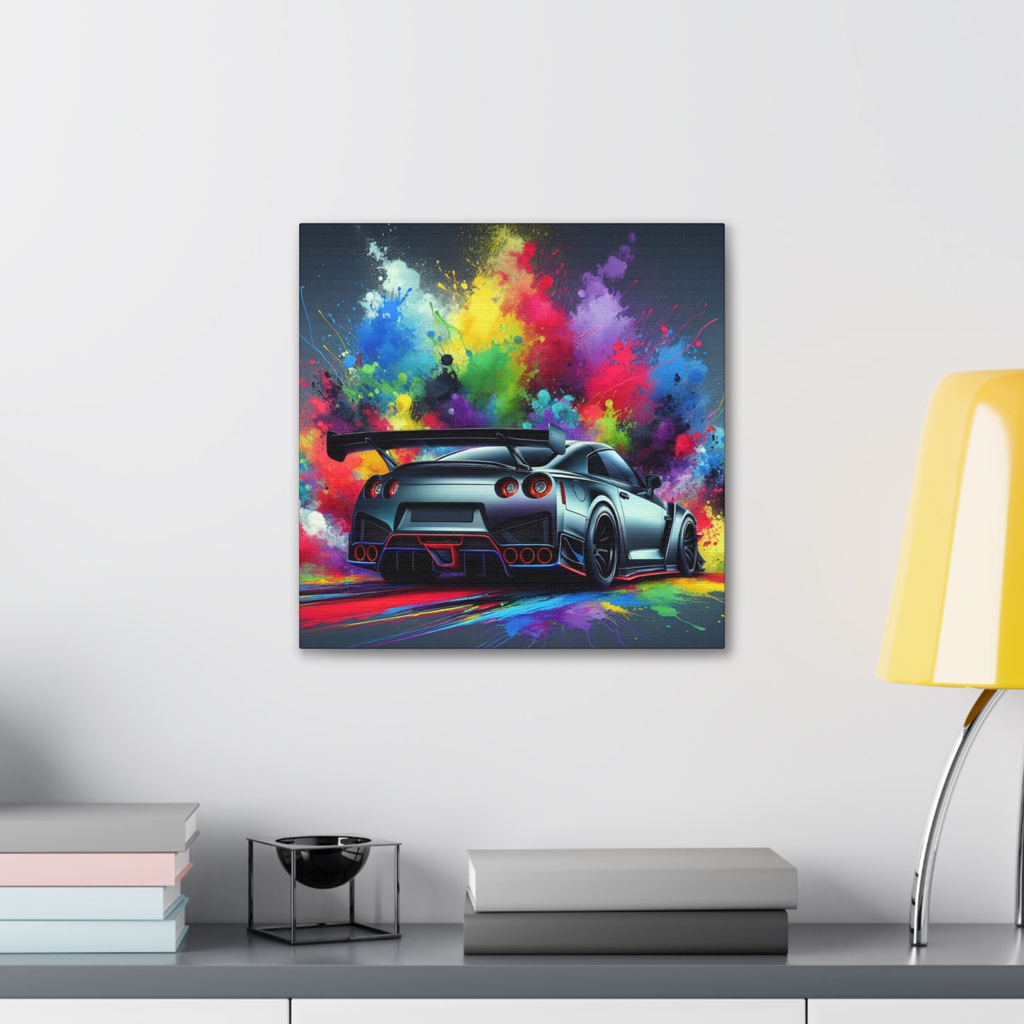 Nissan GT-R Canva Painting - High Quality Wall Decor, Modern Sports Car Artwork, Perfect Gift for Car Enthusiasts and Collectors