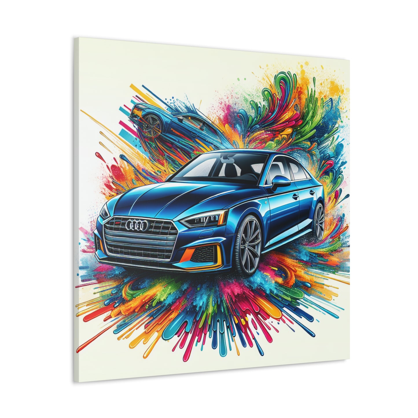 Audi A5 Canva Artwork, Wall Decor, Modern Car Painting, Luxury Vehicle Art, Perfect Gift, Auto Enthusiast, Home Decoration, Canva Poster