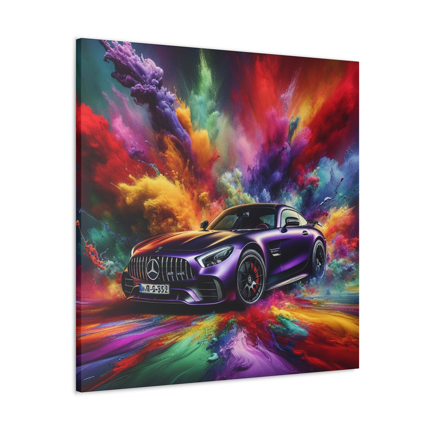 Mercedes AMG Luxury Car Canva Painting, Home Wall Decor, Garage Art, Perfect Gift for Car Lovers and Motor Enthusiasts