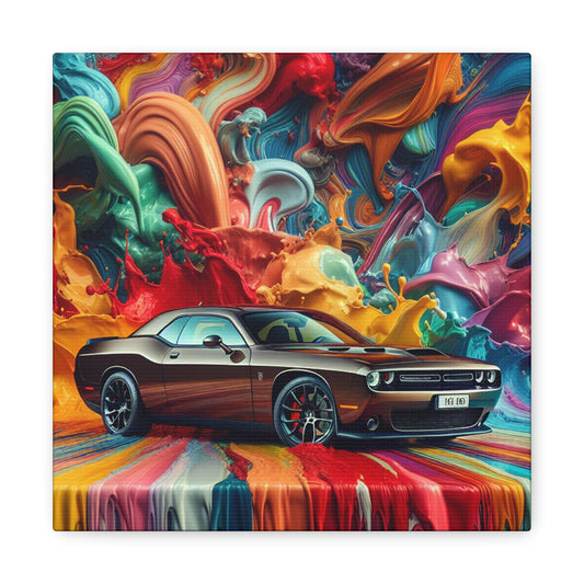 Dodge Challenger Wall Art, Car Canva Painting, Vintage Car Home Decor, Collector Gift, Muscle Car Artwork, High Quality Dodge Challenger Print