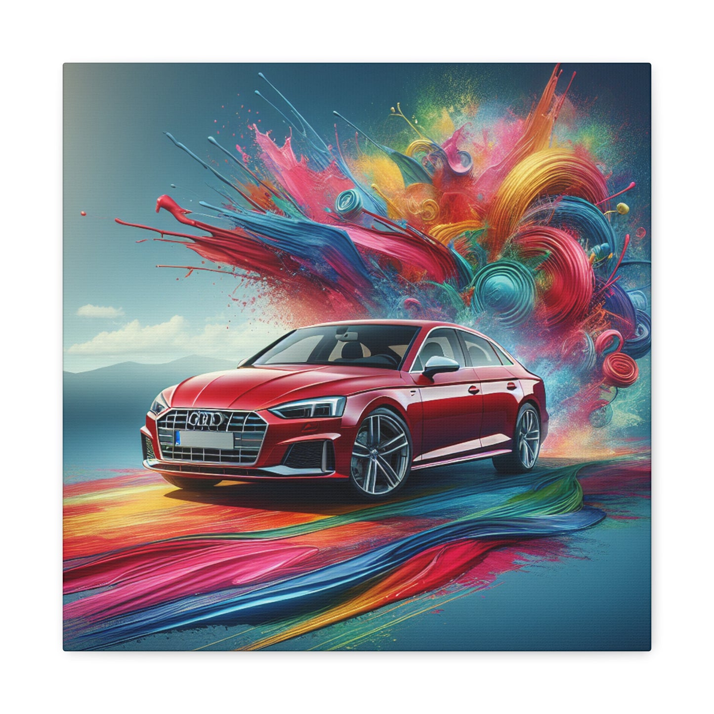 Audi A5 Wall Art, Luxury Car Canva Painting, Unique Home Decor, Perfect Gift for Car Lovers, Automobile Enthusiast Artwork