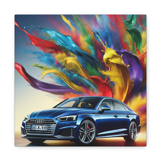 Audi A5 Car Canva Painting, Hand-painted Wall Art, Modern Home Decor, Car Enthusiast Gifts, Perfect for Office and Man Cave Decor