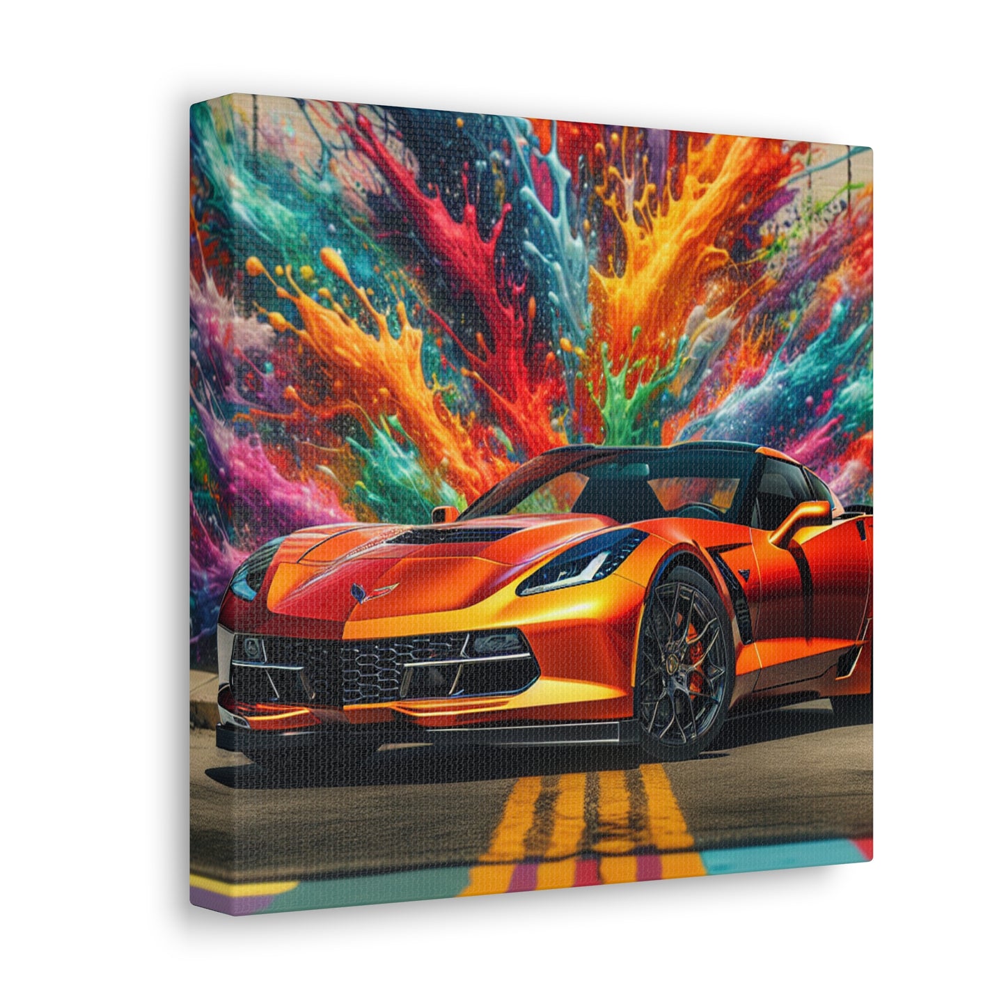 Chevrolet Corvette Wall Decor Canva Painting - Perfect for Garage, Man Cave, Car Enthusiast Gift, Automotive Art Print, Classic Car Lovers