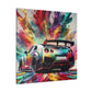 Nissan GT-R Handmade Canva Painting - Perfect for Car Lovers, Unique Wall Decor, Automotive Artwork, Contemporary Home Office Decor