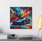 Ferrari Canva Painting - Luxurious Wall Art, Home Decor, Unique Gift for Car Enthusiasts and Sports Car Lovers, Handmade Artwork