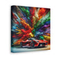 Ferrari Enthusiast Canva Art - Luxury Car Wall Decor - High-Quality Print, Hand-Painted Inspired for Living Room, Man Cave, Game Room