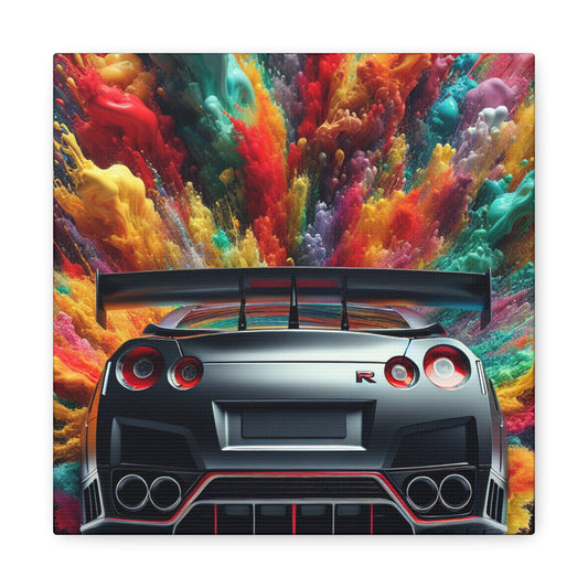 Nissan GT-R Canva, Car Wall Art, Unique Home Decor, Automotive Print, Garage Decoration, Vintage Sports Car Wall Hanging, Fan Gift Idea