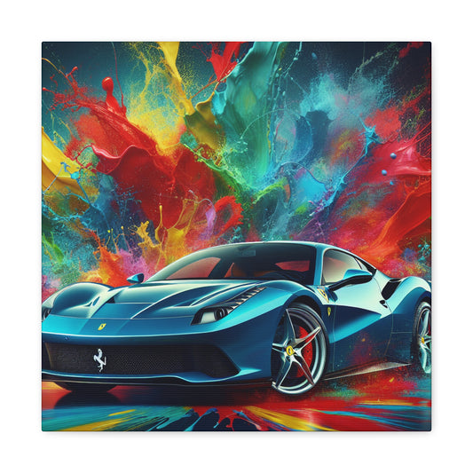 Vintage Ferrari Canva Painting, Unique Car Wall Art, Perfect Gift for Car Lovers, Classic Collector's Item, High-Quality Home Decor, Garage Art