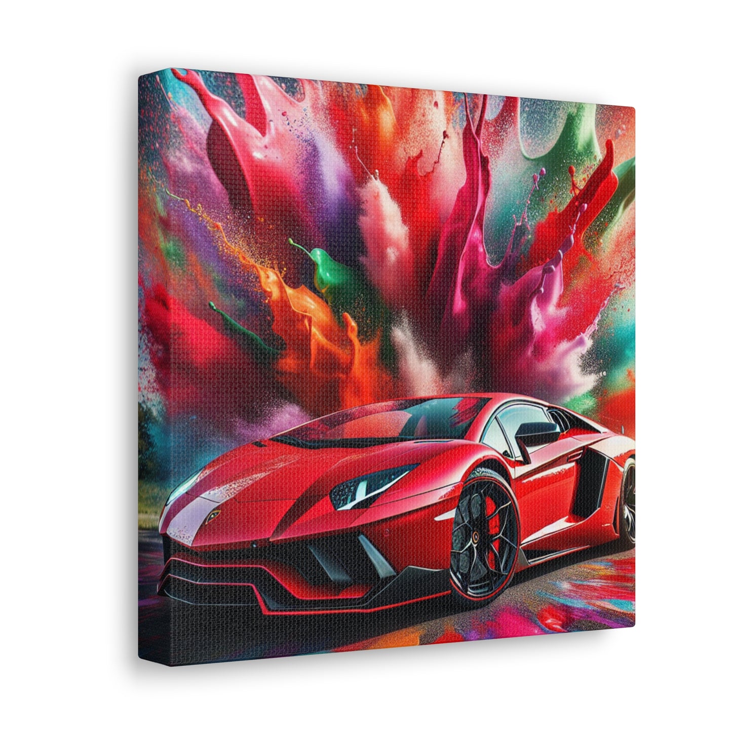 Lamborghini Aventador Canva Painting - Luxury Super Car Wall Art Print - Automotive Decor for Garage, Man Cave, Office, Game Room