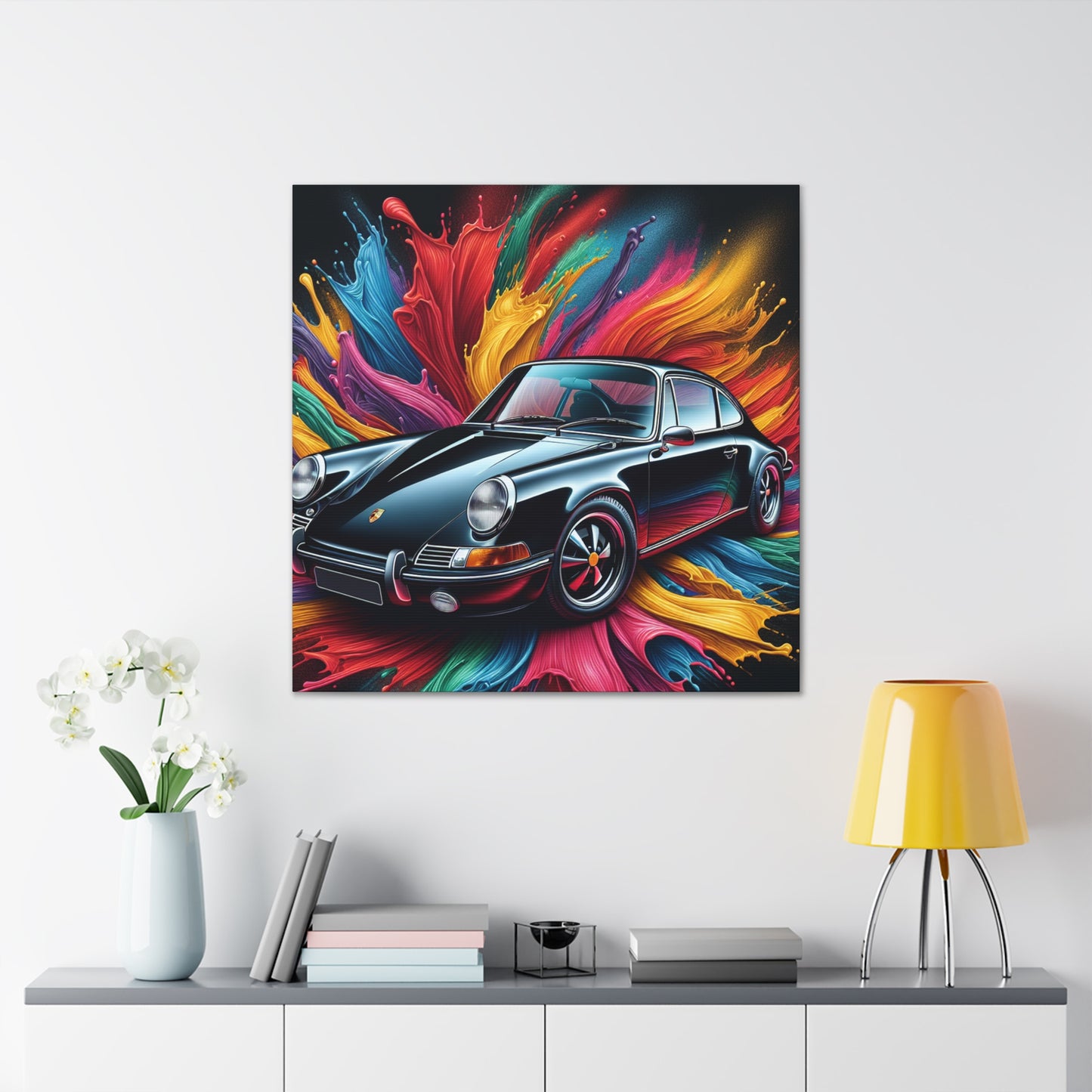 Porsche 911 Canva Painting, High Quality, Hand-painted, Luxurious Home Decor, Perfect Gift for Car & Art Lovers, Ready to Hang Wall Art