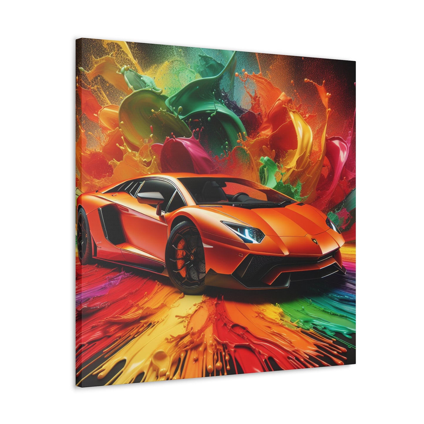 Lamborghini Aventador Canva Painting - Wall Art for Car Lovers and Auto Enthusiasts, Luxury Sports Car Home Decor