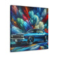 Dodge Challenger Wall Art, Car Themed Home Decor, High Quality Canva Painting, Classic Car Enthusiast Gift, Modern Garage Artwork