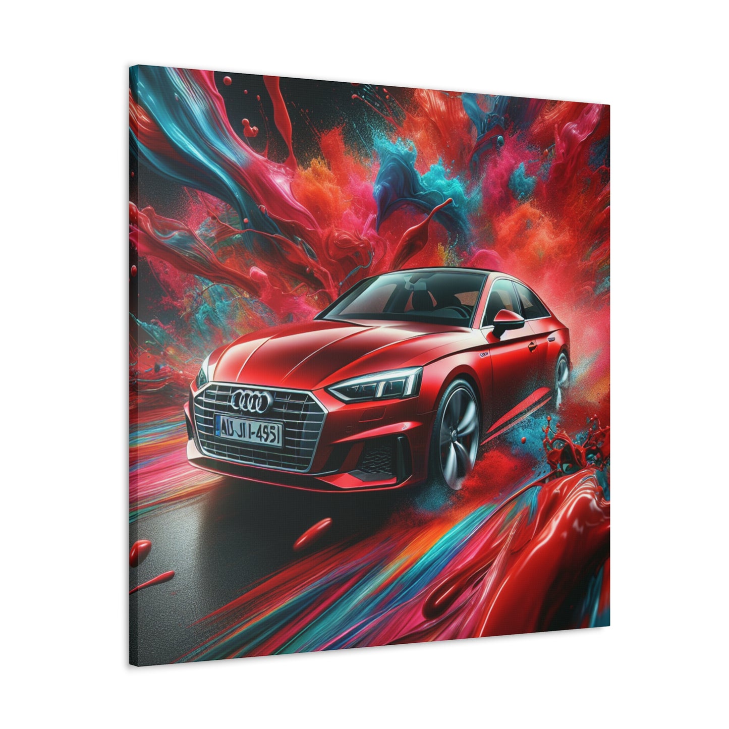 Audi A5 Car Canva Painting, Luxury Automobile Wall Art, Home Decor, Garage or Man Cave Gift Idea, For Car Enthusiast and Audi Lovers