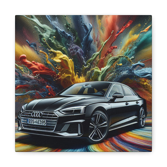 Audi A5 Canva Wall Art Painting, Handmade Car Artwork for Home Decor, Luxury Car Enthusiast Gift, Automobile Canva Print, Office Wall Hangings