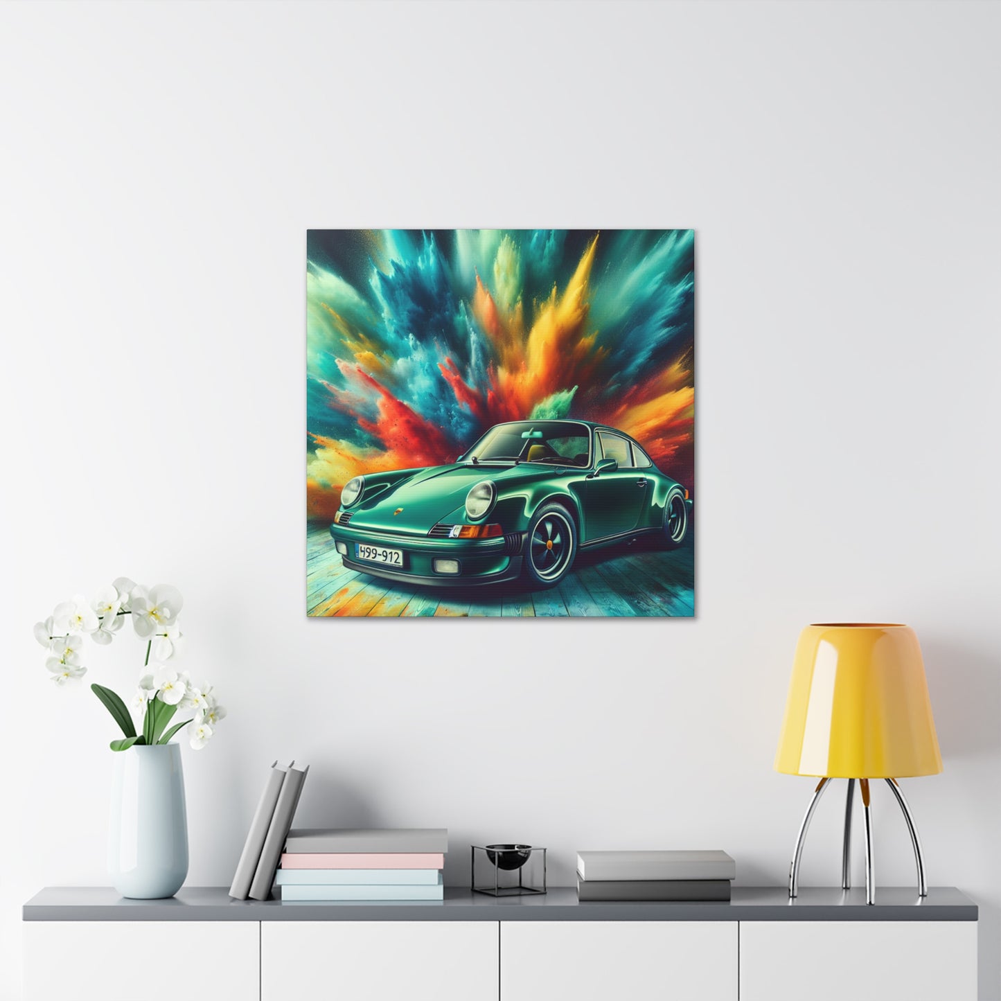 Classic Porsche 911 Art, Luxurious Vintage Car Wall Decor, Premium Quality Canva Painting, Perfect Gift for Car and Art Enthusiasts