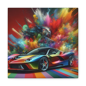 Ferrari Car Wall Art, Luxury Sports Car Canva Painting, Perfect Gift for Car Enthusiasts, Home and Office Decorative Piece, Collectible Artwork