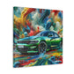 Dodge Charger Canva Art - Muscle Car Wall Decor, Automotive Enthusiast Gift, Unique Canvas Painting, Classic Car Lover Home Decoration